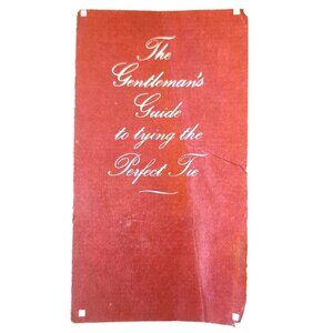 "The Gentlemans Guide to Tying the Perfect Tie" Pamphlet Vintage by Wembly